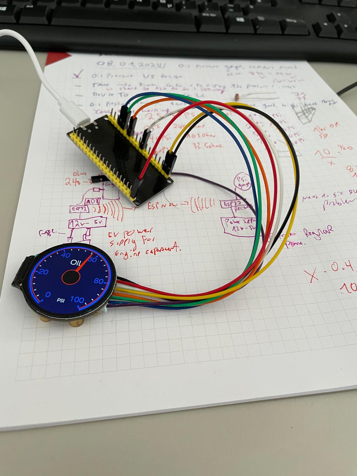 Embedded screen UI with ESP32