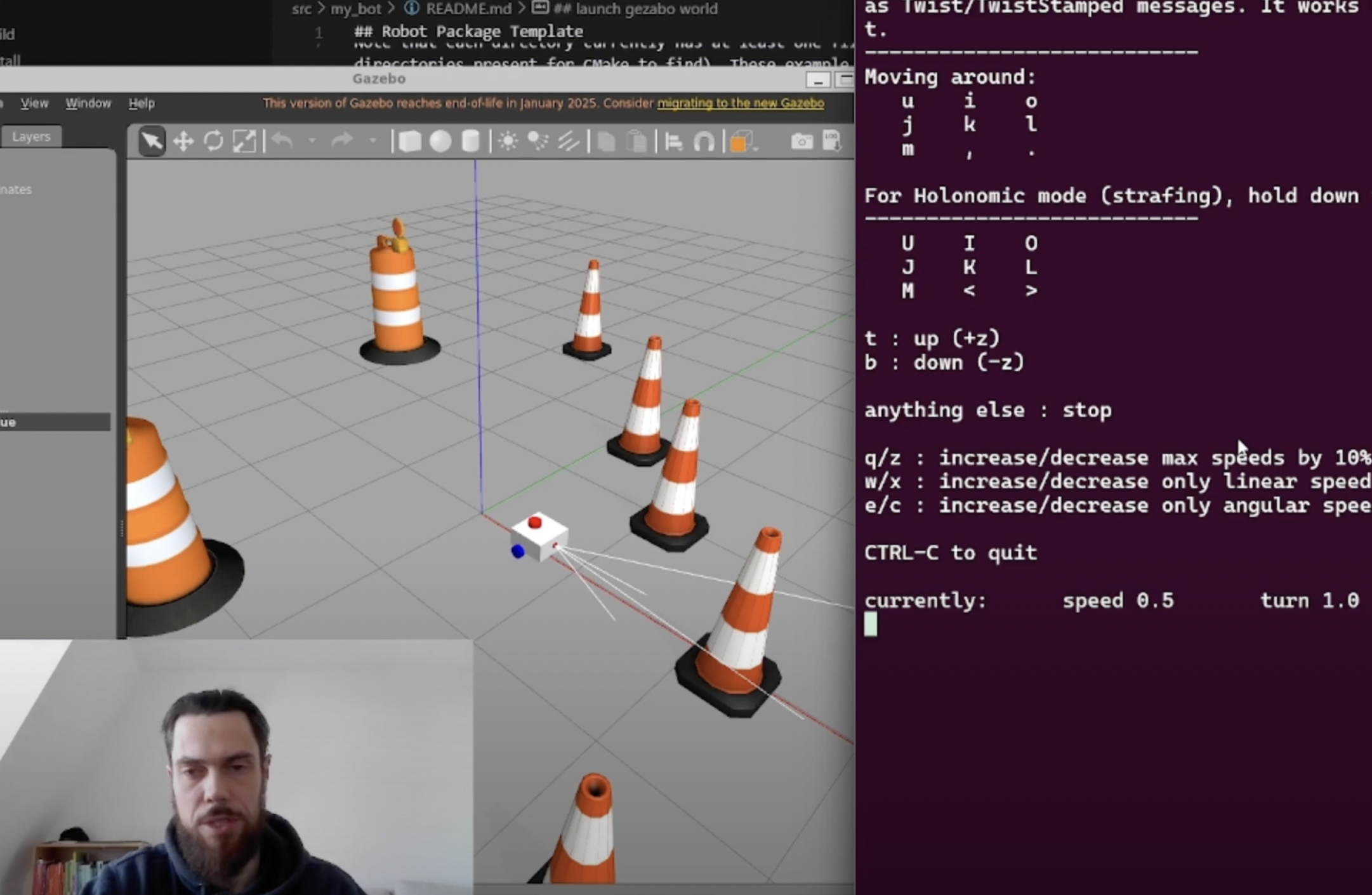 Mobile drive robot simulation
